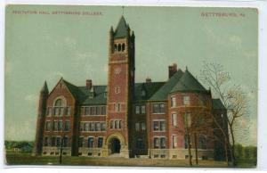 Recitation Hall Gettysburg College Pennsylvania 1910c postcard