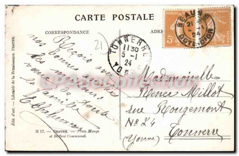 Postcard Old Place Monge Beaune