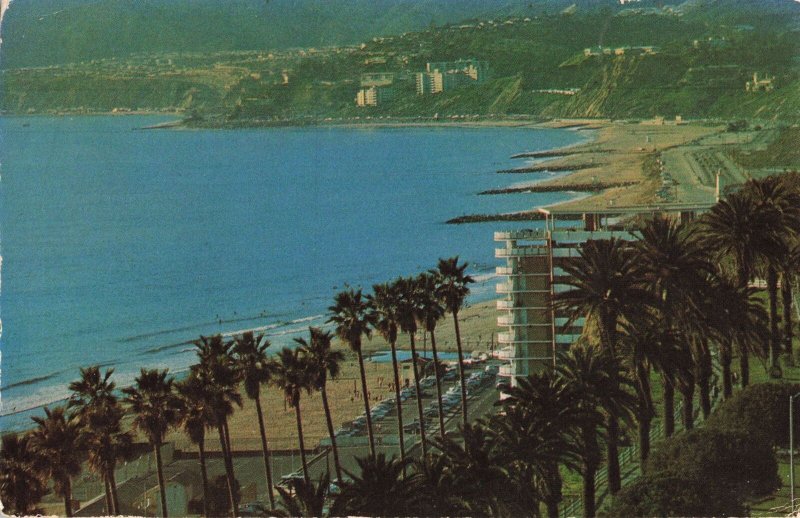 Beaches Santa Monica Pacific Palisades California Postcard 2R5-451 