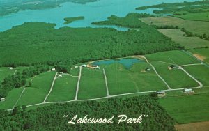 Postcard Lakewood Park Crab Orchard Lake Recreation Cottage Carterville Illinois