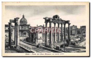 Old Postcard Roma Parte del Foro Romano silent Nuovi Scavi