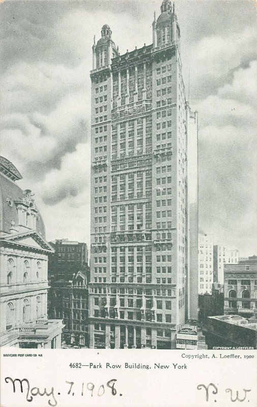 Park Row Building, Manhattan, New York City, 1902 Postcard 