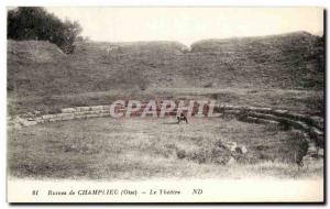 Old Postcard Champlieu Ruins Of The Theater