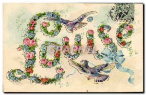 Old Postcard Fancy Louise Surname