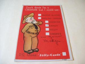 \Chiseler\ Military Postcard  - Free Mail  1943 Used