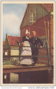 Netherlands Volendam Locals in Traditional Costume