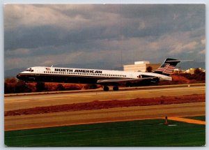 Airplane Postcard North American Airlines Douglas MD-83 N183NA at LAX DZ10