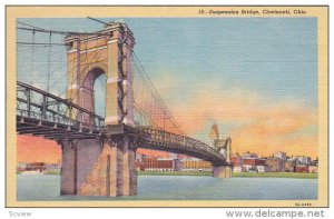 Suspension Bridge, CINCINNATI, Ohio, PU-1953