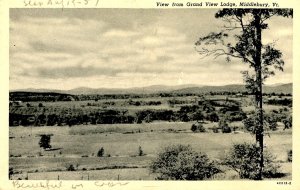 VT - Middlebury. View from Grand View Lodge    