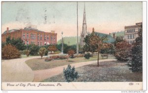 JOHNSTOWN, Pennsylvania, PU-1907; View Of City Park