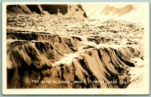 RPPC The Blue Glacier 1910s Mount Rainier National Park WA  Postcard H3