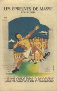 Shot Put, Swimming Tradecard, Misc. Sports Unused crease on bottom left, very...