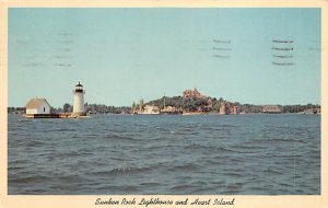 Sunken Rock Light and Heart Island Alexandria Bay, New York USA View Images 