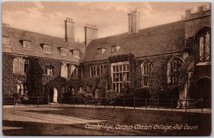 Cambridge Corpus Christi College Old Court England Building Landmark Postcard