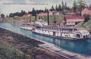 Oregon Columbia River Steamers In Cascade Locks