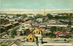 c1907 Postcard 116. General City View of Rangoon Burma Yangon Myanmar Unposted