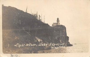 Light House Real Photo Lake Superior,  MN