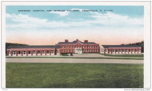 Exterior,  Shriners' Hospital for Crippled Children,  Greenville,  South Caro...