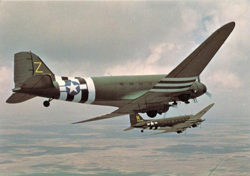 DOUGLAS C-47 SKYTRAIN SKYTROOPER (DAKOTA IN RAF SERVICE) CARGO AIRCRAFT POSTCARD