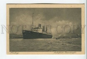 461304 Germany Hamburg ocean liner Vintage real posted postcard