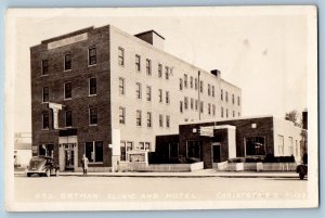 Canistota South Dakota SD Postcard RPPC Photo Drs. Ortman Clinic And Hotel 1947