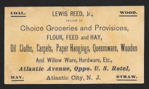 VICTORIAN TRADE CARD Reed Groceries Male Deer