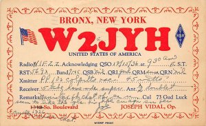 W2JYH Bronx, NY, USA QSL 1936 