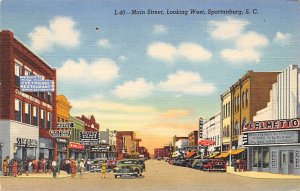 Main Street, looking west Spartanburg, South Carolina