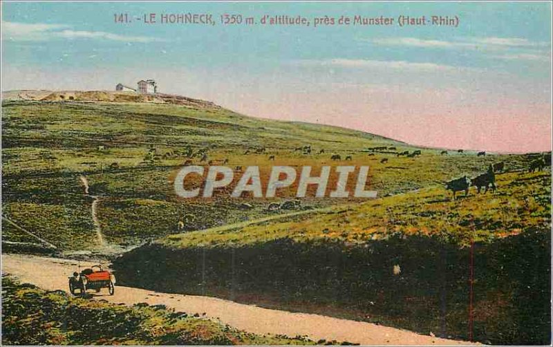 Old Postcard Le Hohneck 1350 m altitude near Munster (Haut Rhin)