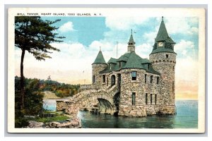 Vintage 1920s Postcard Bell Tower Heart Island Thousand Islands New York