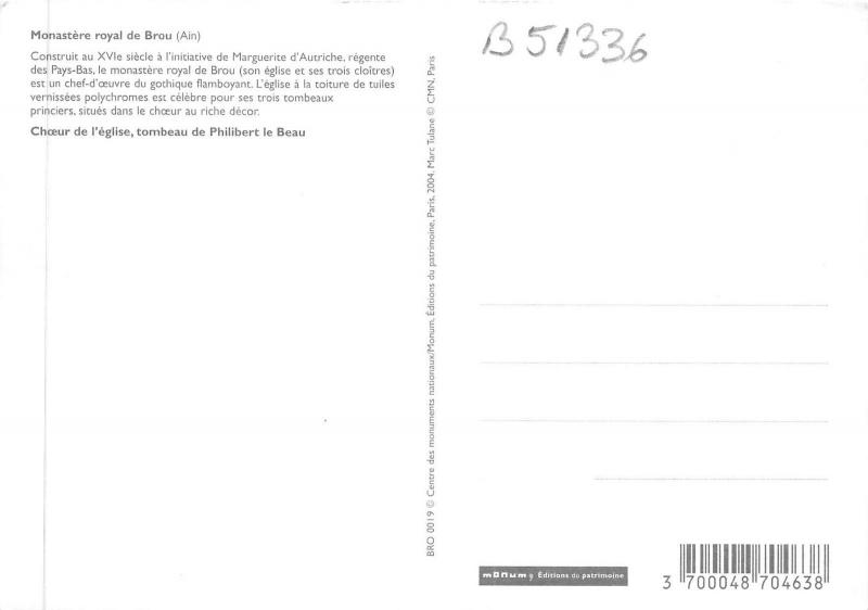 B51336 Monastere royal de Brou   france