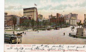 13251 Trolley Cars at Union Square, New York 1906