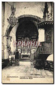 Postcard Old Sarrancolin Interierur of The Church of the Nativity altar Adora...