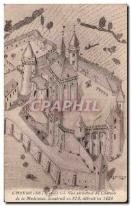 Chevreuse - primitive view of the Castle - Old Postcard