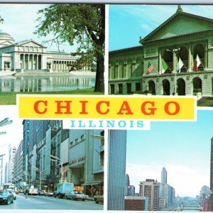 c1970s Chicago, IL Downtown Museum Apartment Construction Collage Chrome PC A318