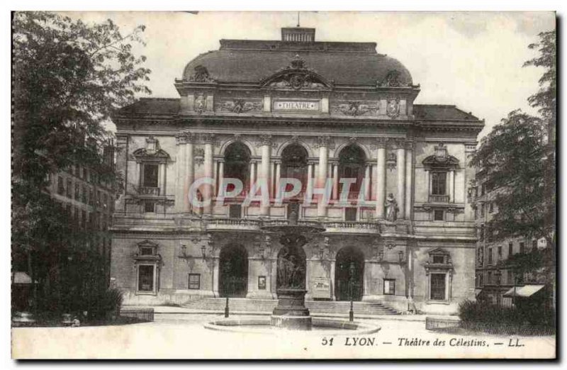 Old Postcard Lyon Célestins Theater