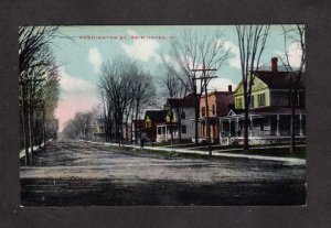 VT Washington St Street Houses Fair Haven Vermont Postcard US