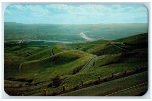 Lewiston Idaho Postcard Hill North-Bound Motorist Clearwater Snake c1960 Vintage