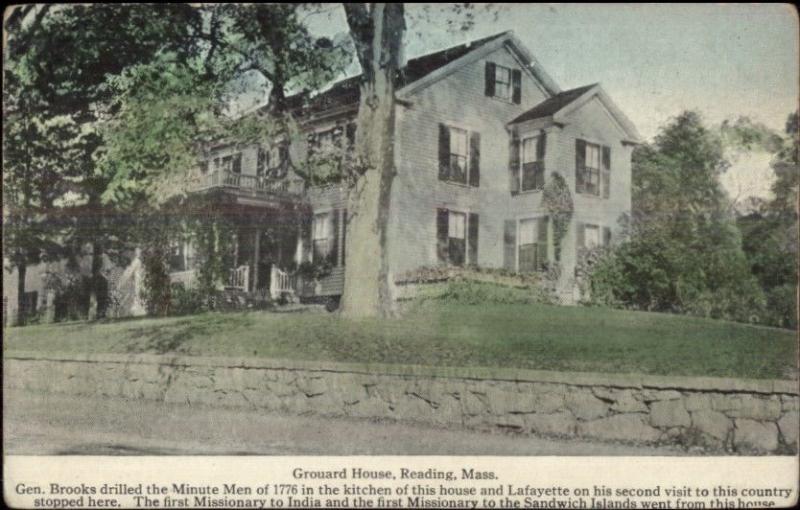 Reading MA Grouard House c1910 Postcard