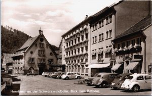 Germany Hornberg an der Schwarzwaldbahn Blick zum Rathaus RPPC  C274