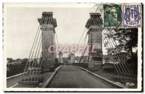 Modern Postcard Sainte Foy la Grande Entree of Suspension Bridge