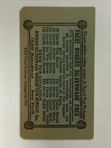 1920's Rogers Silverware Lodge Pole NE Business Card Wolfe's Cash Store Nebraska