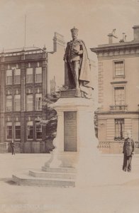 Berkshire Policeman Guarding Statue Antique Real Photo Postcard