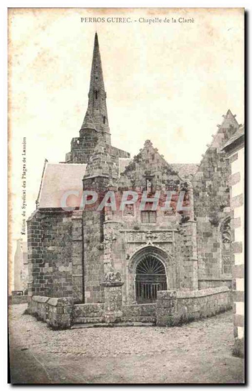 Old Postcard Perros Guirec Chapel of Clarity