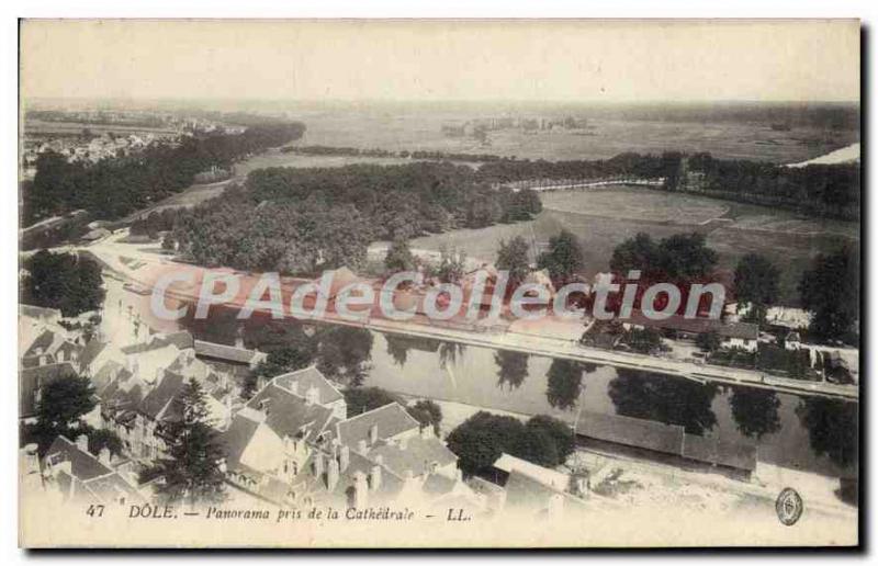 Old Postcard Dole Panorama Taken De La Cathedrale