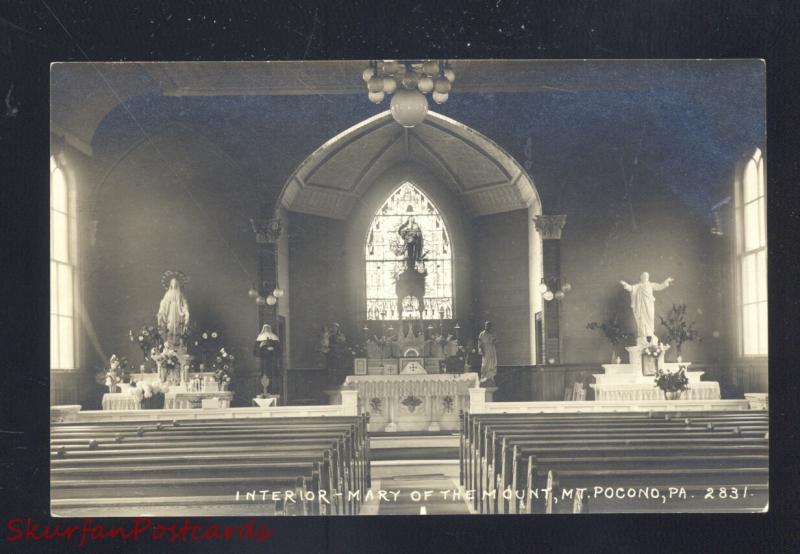 RPPC MT. POCONO PENNSYLVANIA MARY OF THE MOUNT CHURCH 