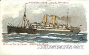 Friedrich der Grosse Ship Ocean Liner Unused light corner wear, minor tab mar...