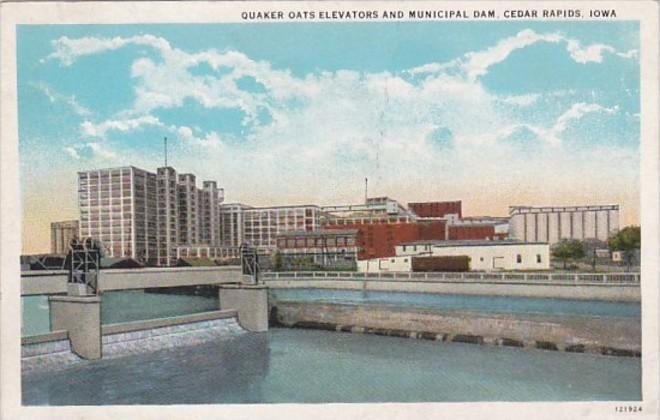 Iowa Cedar Rapids Quaker Oats Elevators and Municipal Dam Curteich