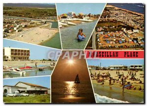 Modern Postcard La Cote Languedoc Herault Marseillan beach campgrounds its be...