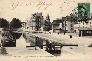 CPA Rennes Quai St Cast, Canal d'Ille et Rance (1235818)